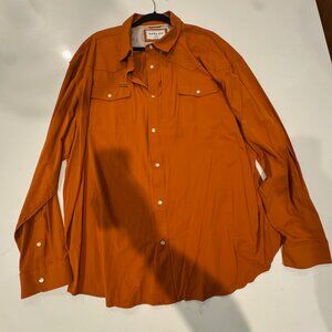Burnt Orange Poncho Outdoor Long Sleeve
